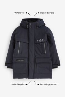 Водонепроницаемая парка темно-синего цвета Baker by Ted Baker, синий