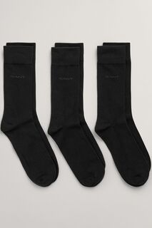 Комплект из 3 пар черных носков Gant из мягкого хлопка GANT, черный