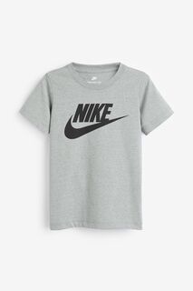 Детская футболка Futura с небольшим логотипом Nike, серый