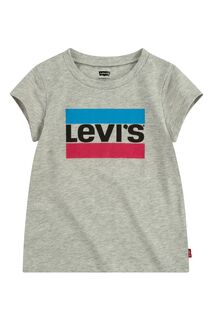 Серая спортивная футболка с логотипом Kids Levi&apos;s, серый Levis