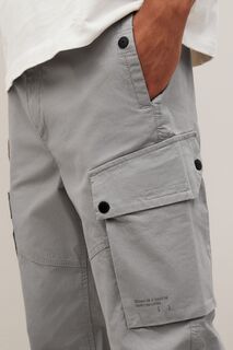 Эластичные брюки-карго облегающего кроя Next, серый