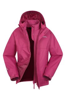 Непромокаемая детская куртка Bracken 3-в-1 Mountain Warehouse, розовый