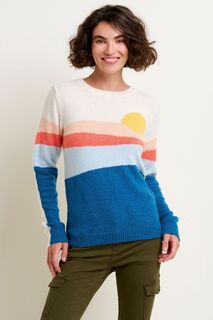 Вязаный свитер с мотивом осенних пейзажей Brakeburn, мультиколор