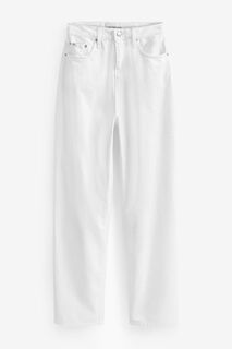 Белые джинсы свободного кроя и завышенной талией Calvin Klein Jeans, белый