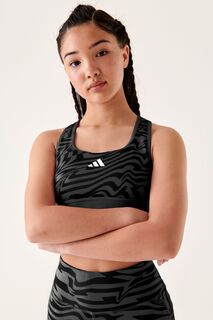 Спортивный бюстгальтер средней поддержки adidas, серый
