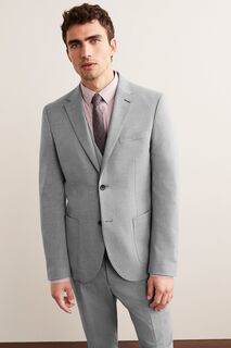 Пиджак из фланелевой ткани Next, серый