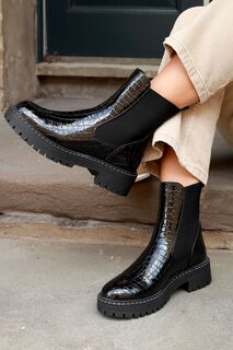 Мягкие ботинки Andrea Chelsea с серебряными заклепками на подошве Linzi, черный
