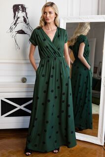 Зеленое длинное платье HotSquash Hot Squash, зеленый