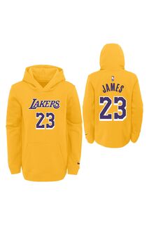 Флисовая толстовка с именем и номером Los Angeles Lakers - Леброн Джеймс Nike Nike, желтый