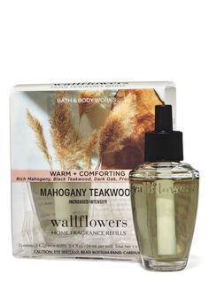 Запасные части Wallflowers, 2 шт. Mahogany Teakwood Increased Intensity, 0.8 fl oz / 24 mL Each, Bath and Body Works