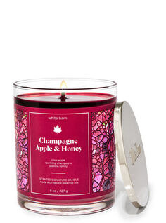Фирменная свеча с одним фитилем Champagne Apple &amp; Honey, 8 oz / 227 g, Bath and Body Works