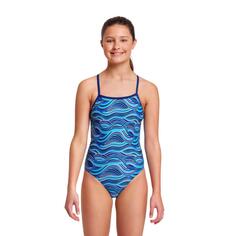 Сплошной купальник для девочек Funkita Strapped, синий