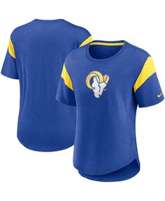 Женский модный топ с логотипом heather royal los angeles rams primary Nike, мульти