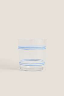 Стеклянный стакан с переносом стрекозы Zara, синий