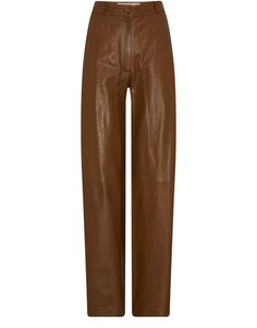 Кожаные брюки Норо Loulou Studio, коричневый