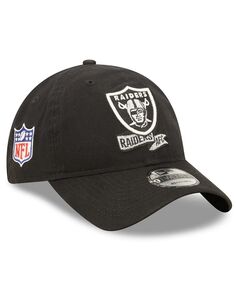 Мужская черная регулируемая кепка Las Vegas Raiders OTC 2022 Sideline 9TWENTY New Era