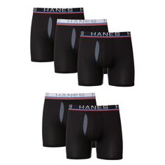 Мужские трусы-боксеры Hanes Sport X-Temp (4 шт. + 1 бонусная сумка Total Support Pouch)