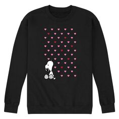 Мужской свитшот с рисунком Peanuts Snoopy Hearts Licensed Character