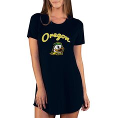Ночная рубашка Concepts Sport Oregon Ducks, черный