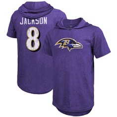 Футболка с именем и номером Majestic Threads Baltimore Ravens, фиолетовый