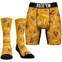 Боксеры Rock Em Socks Los Angeles Lakers, золотой