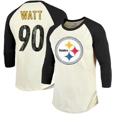 Футболка с именем и номером Majestic Threads Pittsburgh Steelers, кремовый