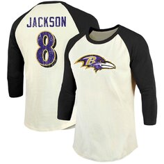 Футболка с именем и номером Majestic Threads Baltimore Ravens, кремовый