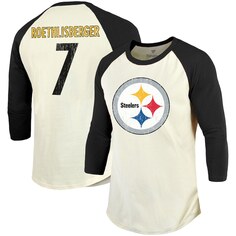 Футболка с именем и номером Majestic Threads Pittsburgh Steelers, кремовый