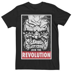 Мужская футболка Marvel Thor Ragnarok Korg Join Revolution Propaganda Licensed Character