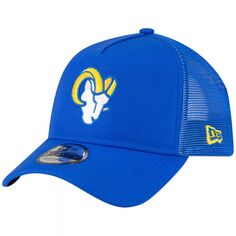 Мужская регулируемая кепка New Era Royal Los Angeles Rams A-Frame Trucker 9FORTY