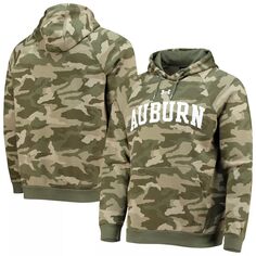 Мужской пуловер с капюшоном Under Armour Camo Auburn Tigers на весь день реглан