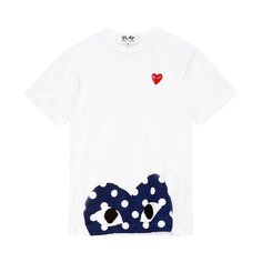 Футболка Comme des Garçons PLAY Half Polka Dot Heart Tee &apos;White&apos;, белый