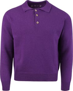 Поло Bode Cashmere Polo &apos;Purple&apos;, фиолетовый