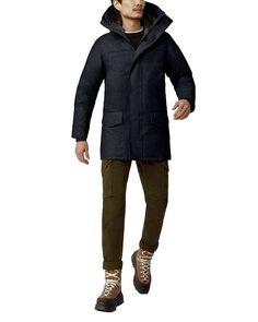 Парка с капюшоном из смесовой шерсти Langford Canada Goose