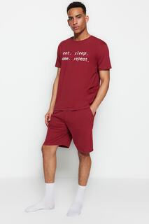 Пижамный комплект TRENDYOL MAN, бордовый