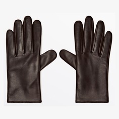 Перчатки Massimo Dutti Leather, коричневый