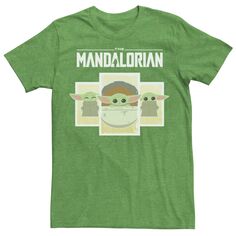 Мужская футболка с вставками из мультфильма The Mandalorian The Child Star Wars