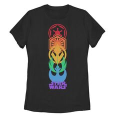 Детская футболка с радужным логотипом Star Wars Pride Licensed Character, черный