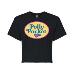 Укороченная футболка с логотипом Polly Pocket для юниоров Licensed Character, черный