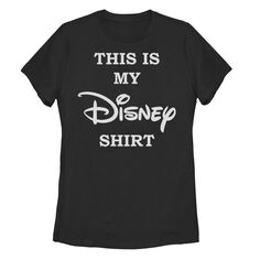 Футболка с логотипом на груди для юниоров Disney This Is My Disney Shirt Licensed Character, черный