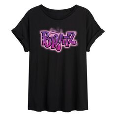 Струящаяся футболка с логотипом Bratz Airbrush для юниоров Licensed Character, черный