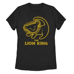 Детская футболка Disney&apos;s Lion King Baby Simba с рисунком Licensed Character, черный