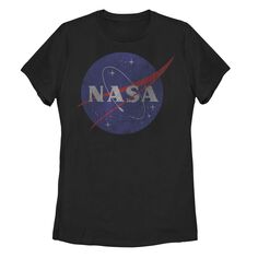 Классическая синяя винтажная футболка с логотипом NASA для юниоров Licensed Character, черный