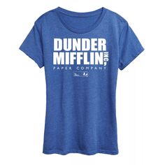 Женская футболка с логотипом The Office Dunder Mifflin Licensed Character, синий