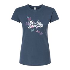 Облегающая футболка с логотипом Barbie Butterfly для юниоров Licensed Character, синий