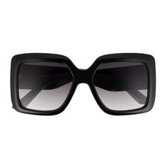 Женские большие квадратные солнцезащитные очки Skechers 55 мм Skechers, коричневый