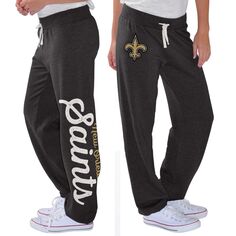 Женские черные флисовые брюки G-III 4Her by Carl Banks New Orleans Saints Scrimmage G-III