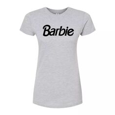 Детская футболка с логотипом Barbie и графическим рисунком Licensed Character, серый