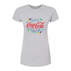 Детская приталенная футболка с логотипом Coca-Cola 90-х годов Licensed Character, серый