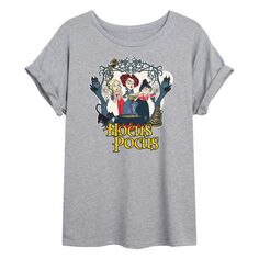 Струящаяся футболка Juniors&apos; Hocus Pocus Spells Licensed Character, серый